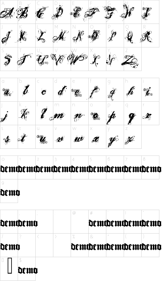 character map