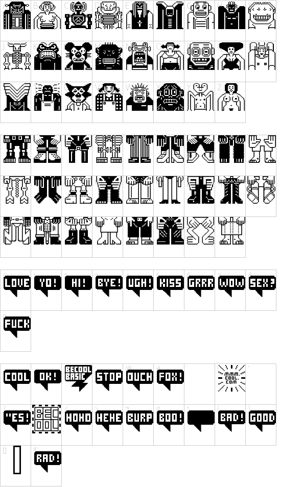 character map