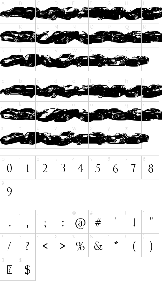 character map