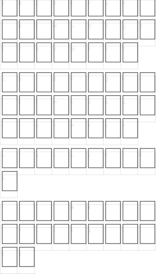 character map