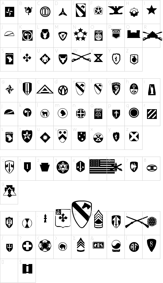 character map