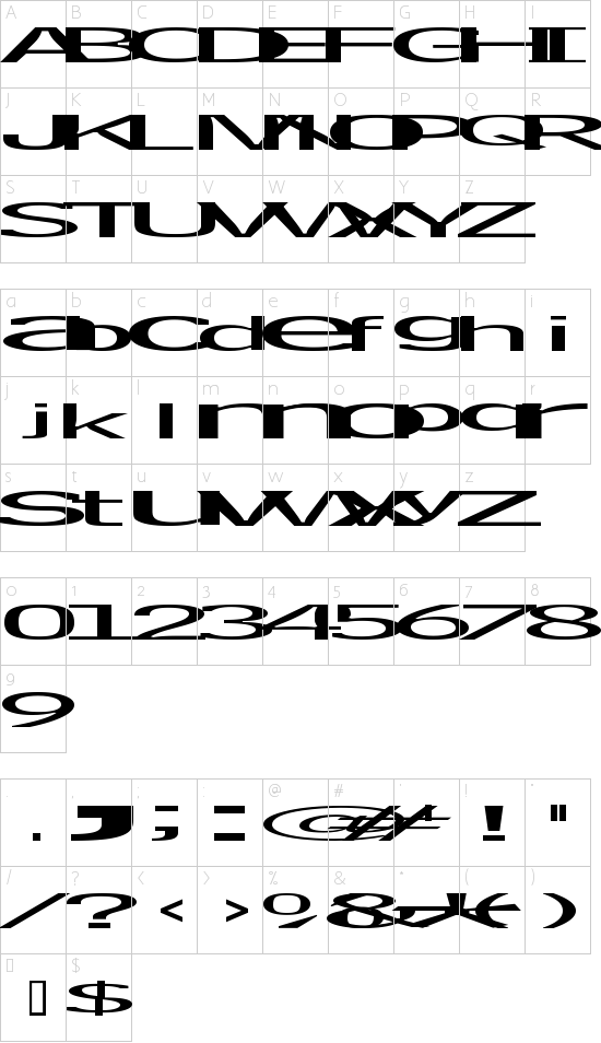 character map