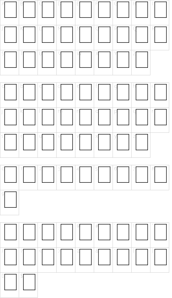 character map