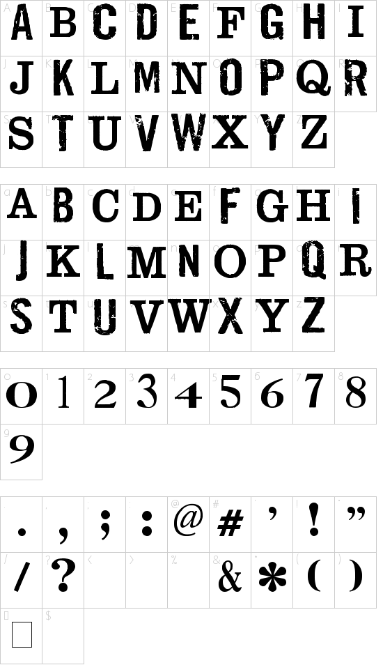 character map