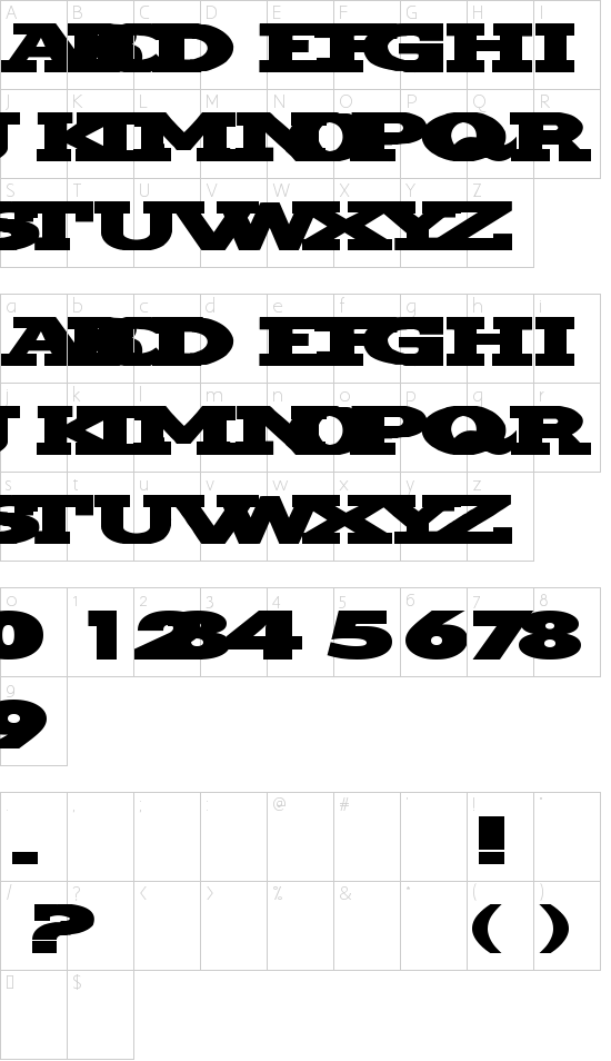 character map