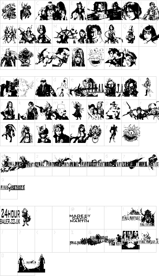 character map